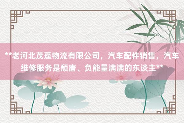 **老河北茂蓬物流有限公司，汽车配件销售，汽车维修服务是颓唐、负能量满满的东谈主**